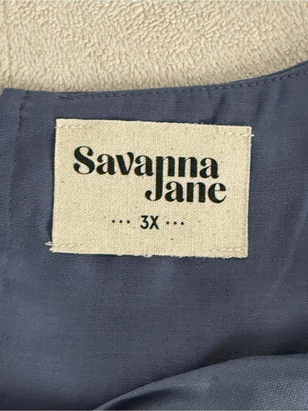 Savanna Jane Women’s Blue Floral Embroidered Detail Long Sleeve Dress Size 3X - Picture 4 of 7